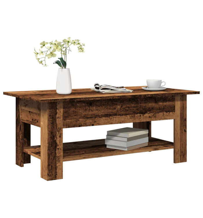 Table basse vieux bois 102x55x42 cm bois d'ingénierie | Mobilier & Déco