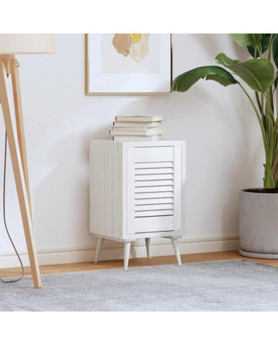 Porte d'armoire à persiennes blanc 39,5x29,5 cm | Mobilier & Déco