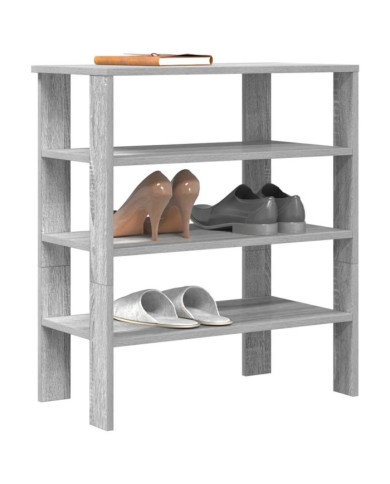 Étagère à chaussures sonoma gris 61x32x70 cm bois d'ingénierie | Mobilier & Déco