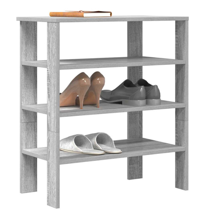 Étagère à chaussures sonoma gris 61x32x70 cm bois d'ingénierie | Mobilier & Déco