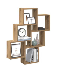 Étagère murale sous forme de cube chêne artisanal 78x15x93 cm | Mobilier & Déco