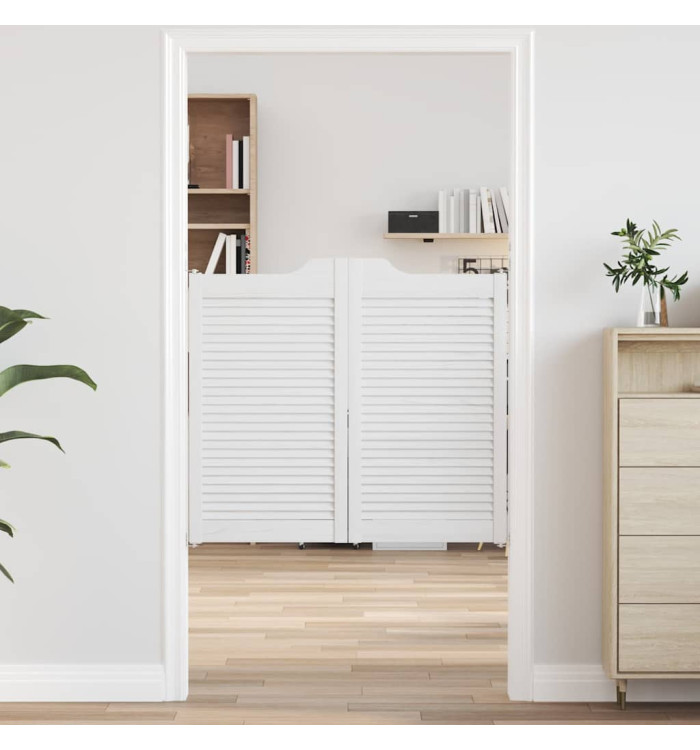 Portes battantes à persiennes 2 paires blanc 90x100 cm | Mobilier & Déco