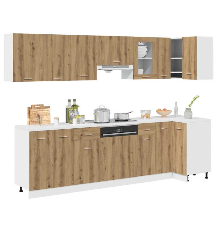Ensemble d'armoires de cuisine 11 pcs chêne artisanal | Mobilier & Déco