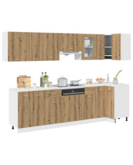 Ensemble d'armoires de cuisine 11 pcs chêne artisanal | Mobilier & Déco