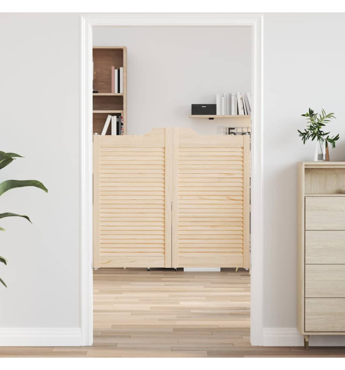 Portes battantes à persiennes 1paire 90x100 cm bois massif Pin | Mobilier & Déco