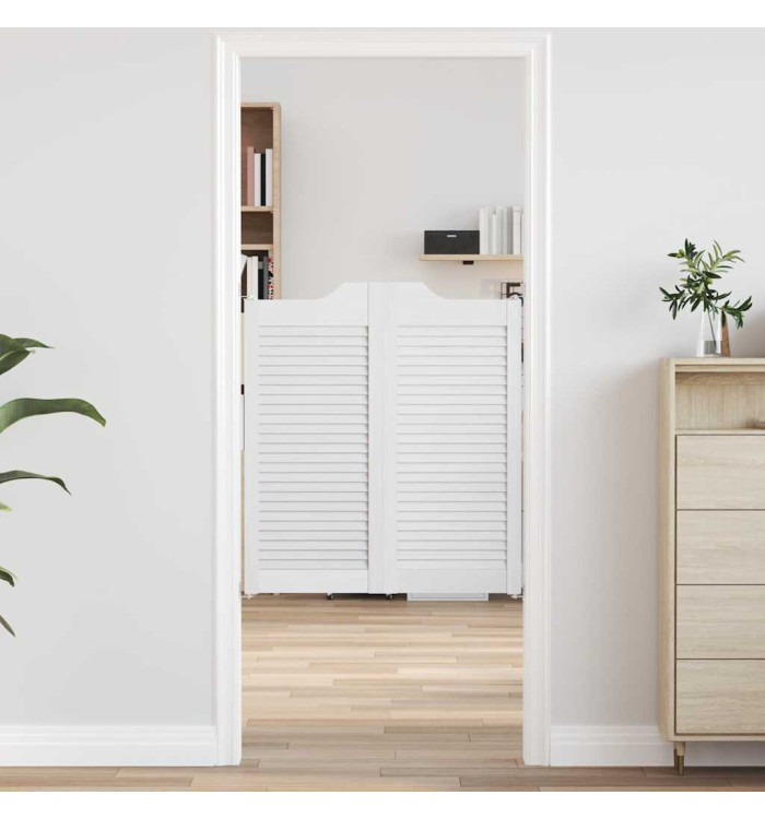 Portes battantes à persiennes 2 paires blanc 90x80 cm | Mobilier & Déco