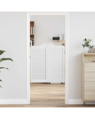 Portes battantes à persiennes 2 paires blanc 90x80 cm | Mobilier & Déco