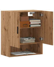 Armoire murale chêne artisanal 60x31x70 cm bois d'ingénierie | Mobilier & Déco