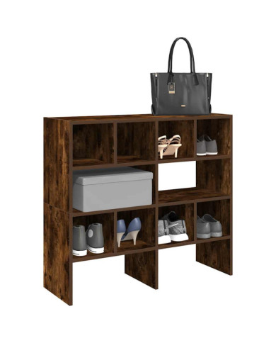 Étagères à chaussures 2 pcs empilable chêne fumé 89,5x30x40 cm | Mobilier & Déco