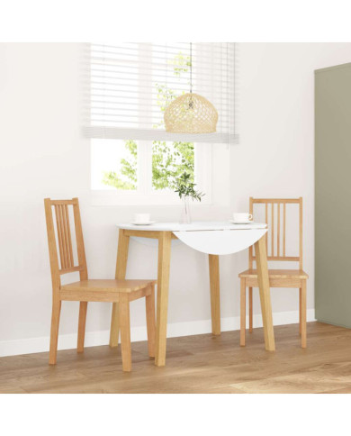 Chaises à manger 2 pcs bois massif naturel caoutchouc | Mobilier & Déco