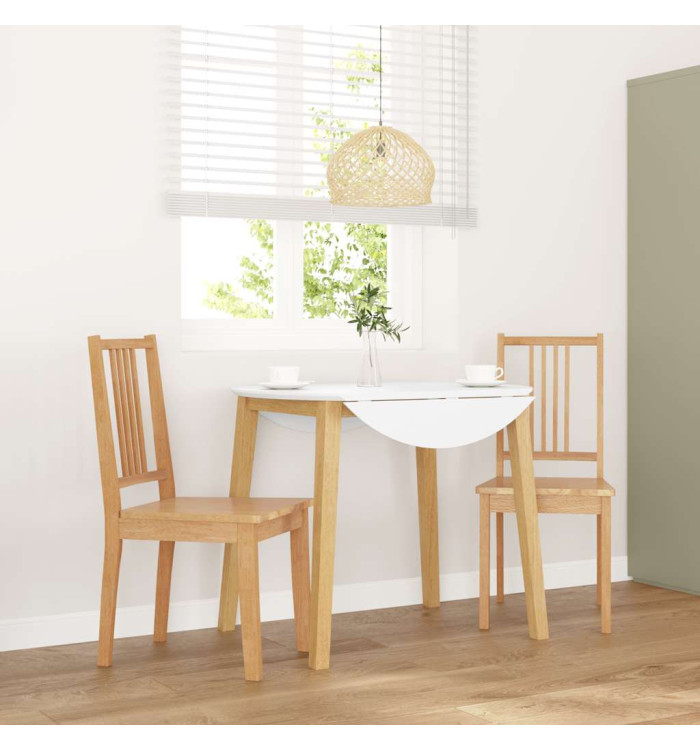 Chaises à manger 2 pcs bois massif naturel caoutchouc | Mobilier & Déco