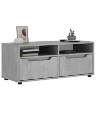 Meuble TV VISNES gris béton 100x40x38 cm bois d'ingénierie | Mobilier & Déco