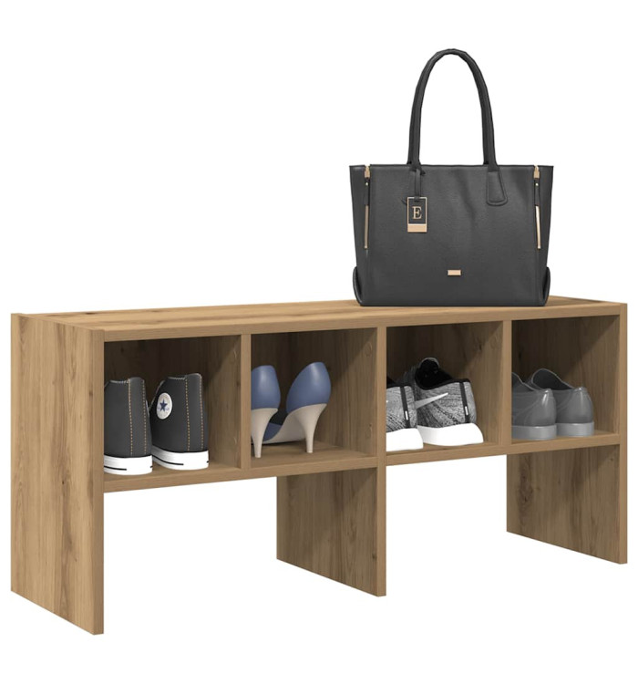 Étagère à chaussures empilable chêne artisanal 89,5x30x40 cm | Mobilier & Déco