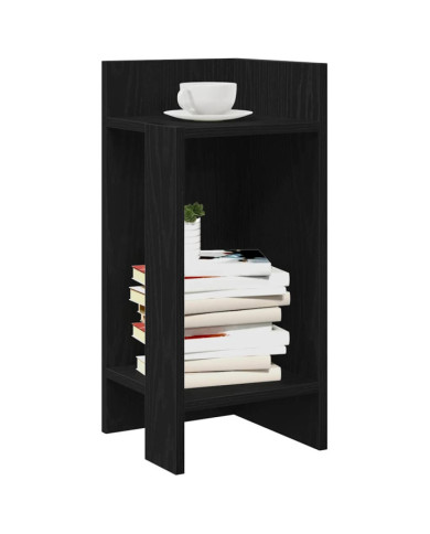 Table d'appoint avec étagère noir 25,5x27x60 cm | Mobilier & Déco