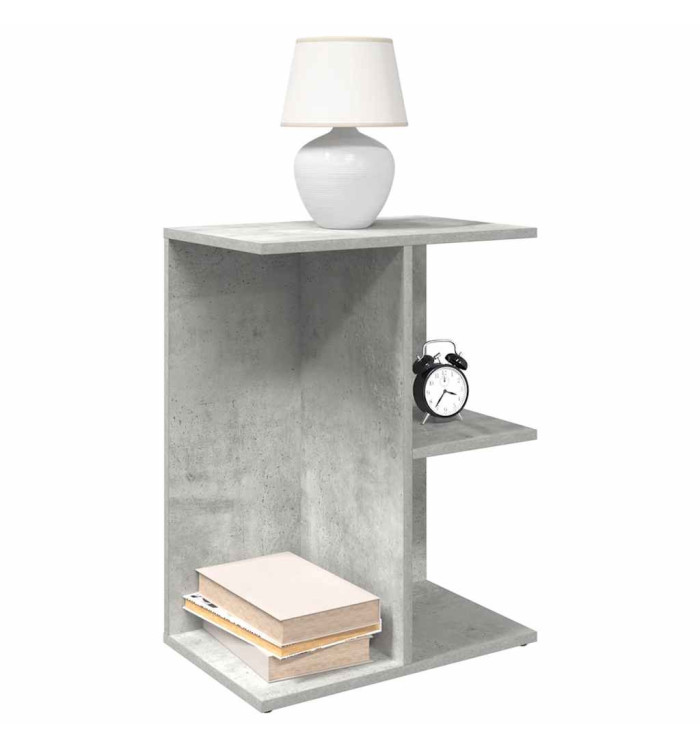 Table de chevet gris béton 46,5x29x61 cm bois d'ingénierie | Mobilier & Déco