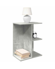 Table de chevet gris béton 46,5x29x61 cm bois d'ingénierie | Mobilier & Déco