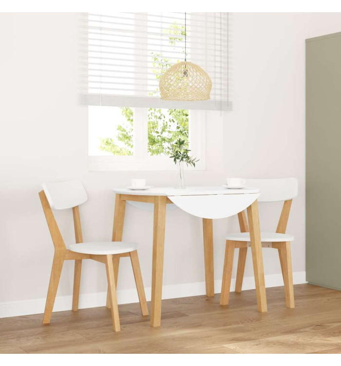 Chaises à manger 2 pcs bois massif caoutchouc | Mobilier & Déco