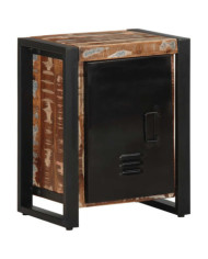 Table de chevet multicolore 40x30x51 cm bois de récupération | Mobilier & Déco