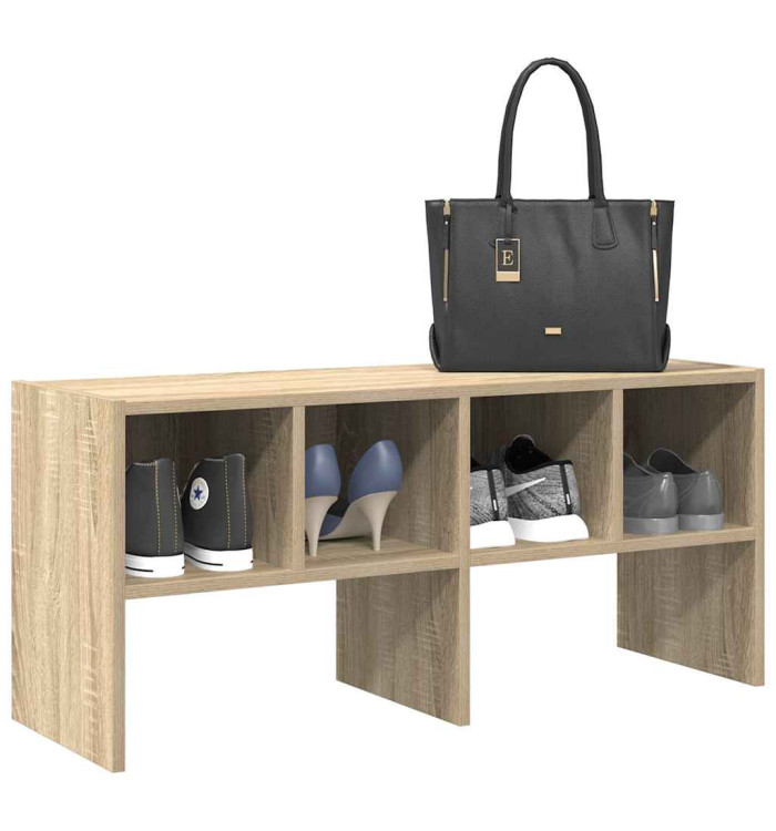 Étagère à chaussures empilable chêne sonoma 89,5x30x40 cm | Mobilier & Déco