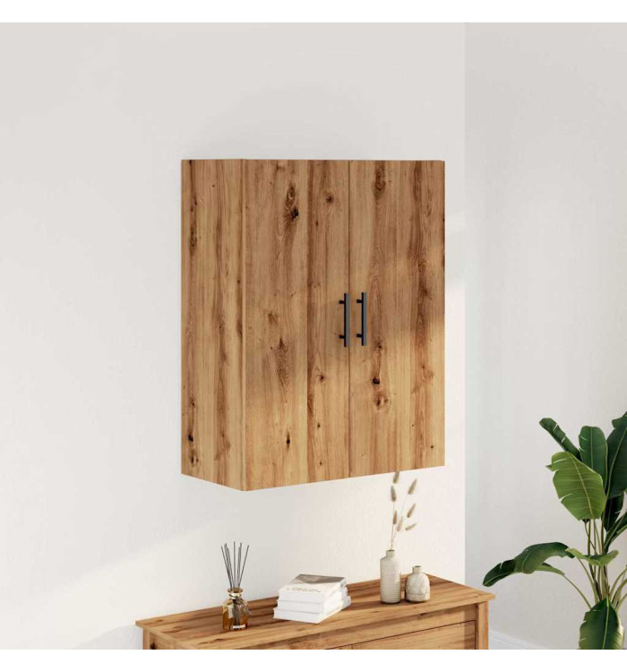 Armoire murale chêne artisanal 69,5x34x90 cm | Mobilier & Déco