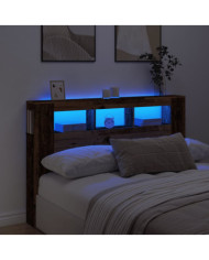 Tête de lit à LED vieux bois 160x18,5x103,5cm bois d'ingénierie | Mobilier & Déco