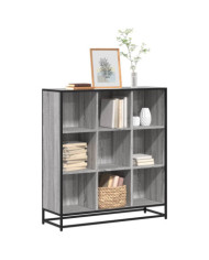 Bibliothèque sonoma gris 97,5x33x107,5 cm bois ingénierie métal | Mobilier & Déco