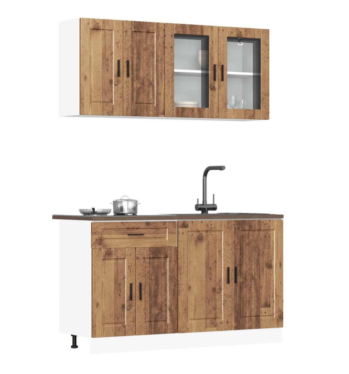 Ensemble d'armoires de cuisine 4 pcs Kalmar bois d'ingénierie | Mobilier & Déco