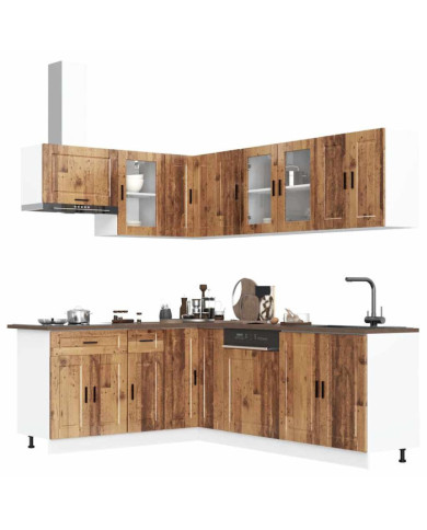 Ensemble d'armoires de cuisine 11 pcs Porto bois d'ingénierie | Mobilier & Déco