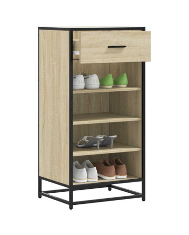 Étagère à chaussures chêne sonoma 48x38x97,5 cm bois ingénierie | Mobilier & Déco
