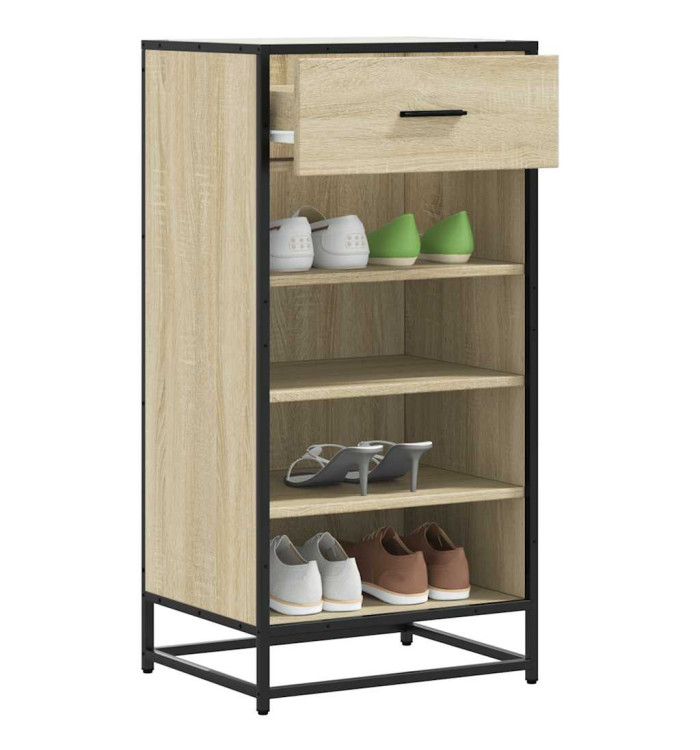 Étagère à chaussures chêne sonoma 48x38x97,5 cm bois ingénierie | Mobilier & Déco