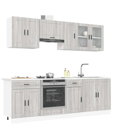 Ensemble d'armoires de cuisine 8 pcs Kalmar bois d'ingénierie | Mobilier & Déco