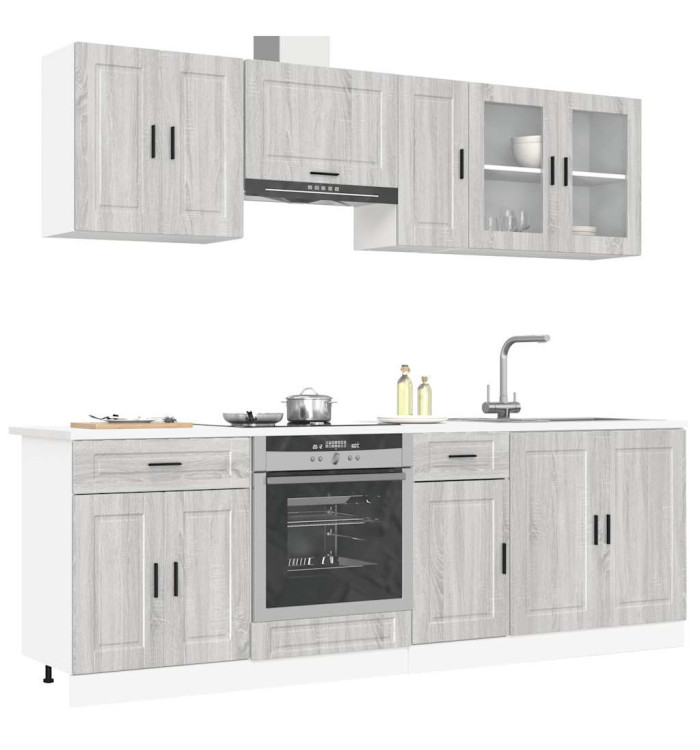 Ensemble d'armoires de cuisine 8 pcs Kalmar bois d'ingénierie | Mobilier & Déco