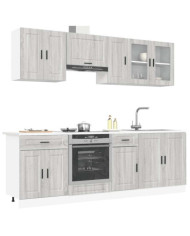 Ensemble d'armoires de cuisine 8 pcs Kalmar bois d'ingénierie | Mobilier & Déco