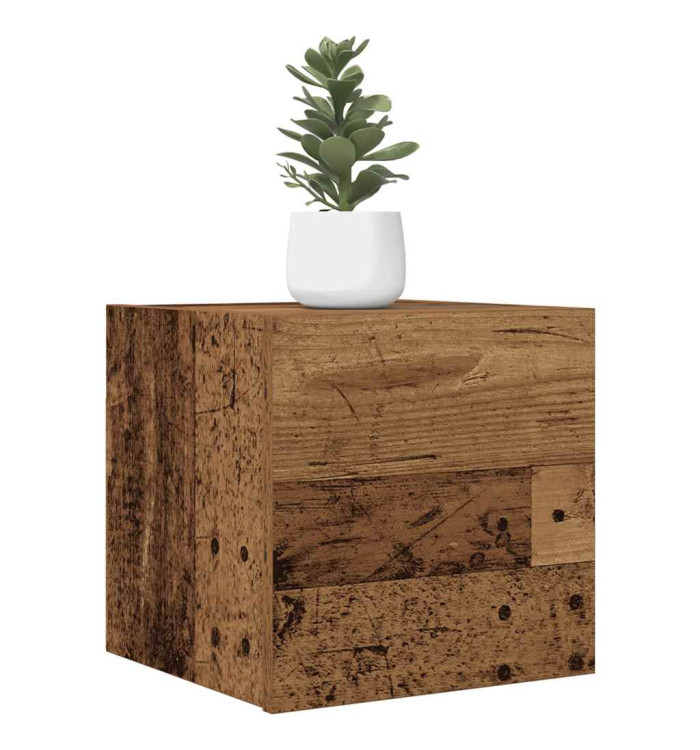 Meuble TV mural vieux bois 30,5x30x30 cm | Mobilier & Déco