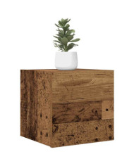 Meuble TV mural vieux bois 30,5x30x30 cm | Mobilier & Déco