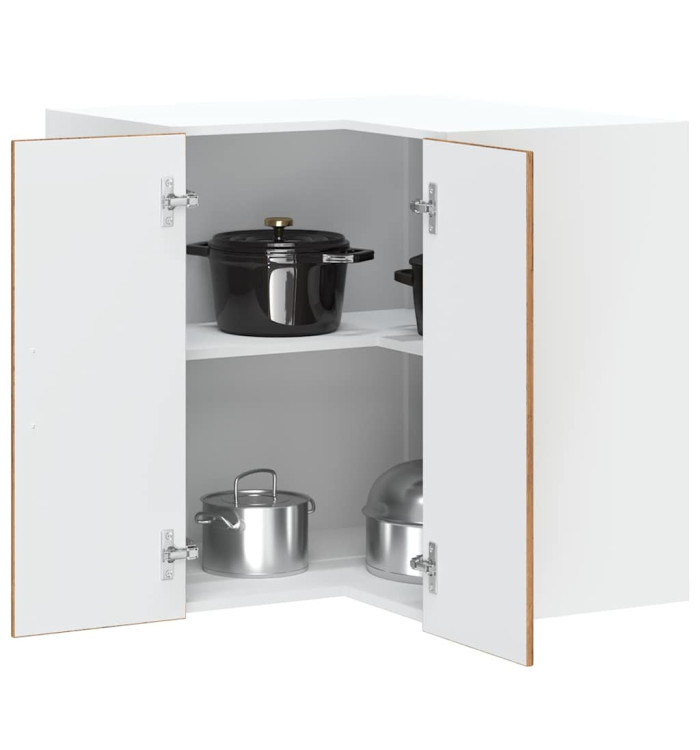 Armoire murale d'angle de cuisine Kalmar vieux bois | Mobilier & Déco