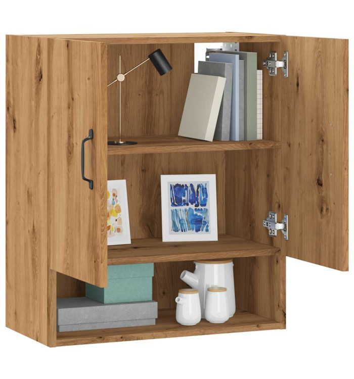 Armoire murale chêne artisanal 60x31x70 cm bois d'ingénierie | Mobilier & Déco