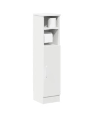Meuble de salle de bain avec porte-rouleau blanc 20,5x22x90 cm | Mobilier & Déco