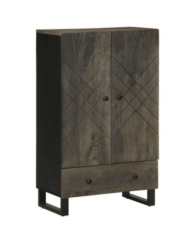Buffet noir 60x33x100 cm bois de manguier massif | Mobilier & Déco