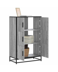 Buffet haut sonoma gris 68x35x106,5 cm bois ingénierie et métal | Mobilier & Déco