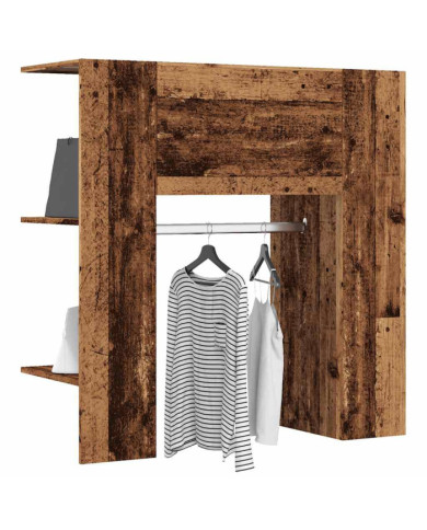 Armoire de couloir vieux bois 97,5x37x99 cm bois d'ingénierie | Mobilier & Déco