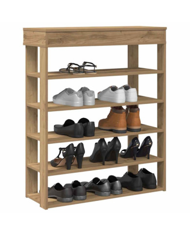 Étagère à chaussures chêne artisanal bois d'ingénierie | Mobilier & Déco