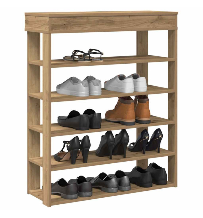 Étagère à chaussures chêne artisanal bois d'ingénierie | Mobilier & Déco