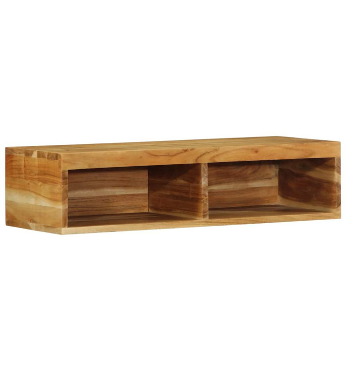 Meuble TV mural 80x30x19 cm bois massif d'acacia | Mobilier & Déco