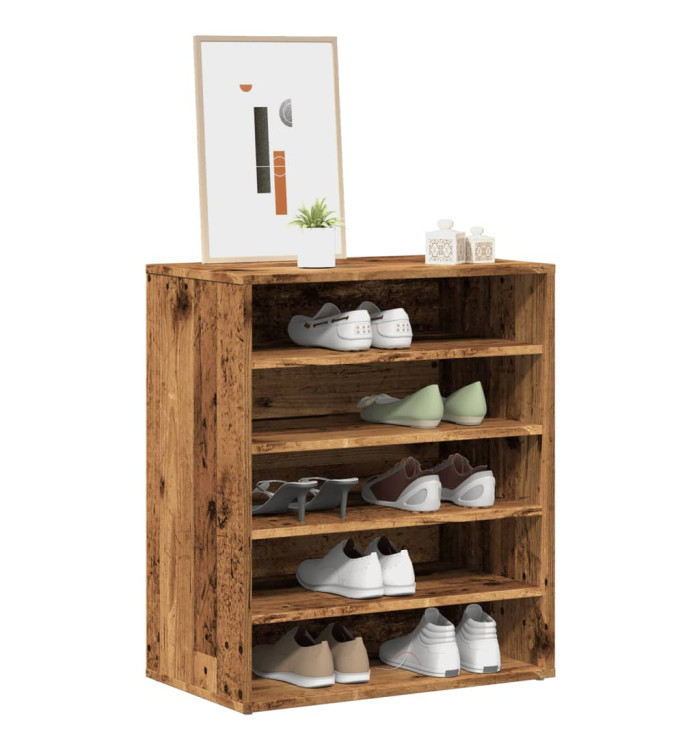 Armoire à chaussures vieux bois 60x35x70 cm bois d'ingénierie | Mobilier & Déco