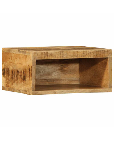 Meuble TV mural 40x30x19 cm bois massif de manguier brut | Mobilier & Déco