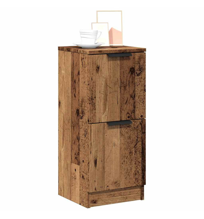 Buffets 2 pcs vieux bois 30x30x70 cm bois d'ingénierie | Mobilier & Déco
