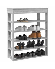Étagère à chaussures sonoma gris 80x30x98 cm bois d'ingénierie | Mobilier & Déco