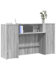 Bureau de réception sonoma gris 180x50x103,5 cm bois ingénierie | Mobilier & Déco