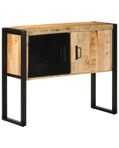 Armoire de console 90x35x75 cm bois de manguier massif brut | Mobilier & Déco